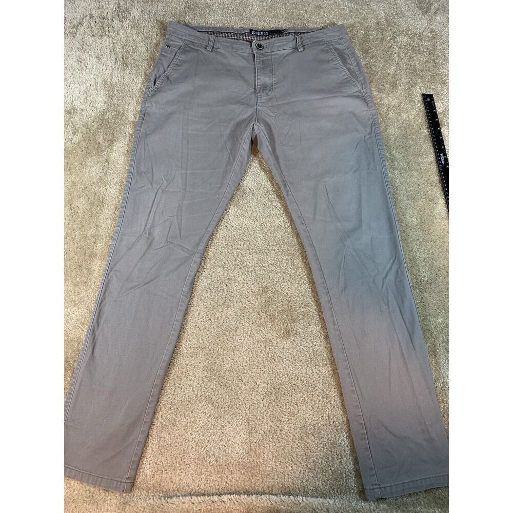Cultura New York Classic Wardrobe Men’s Gray Chino Pants 34 x 32 Casual #242